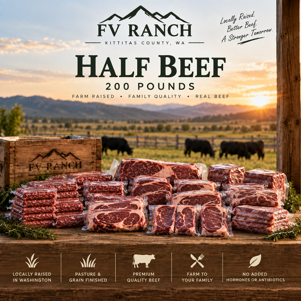 Half Beef - 200 Pounds